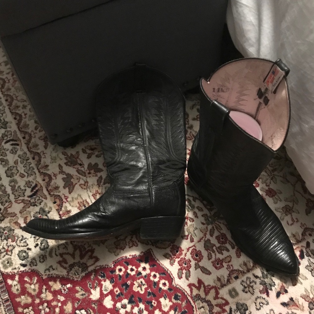 Genuine lizard skin J toe